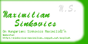 maximilian sinkovics business card